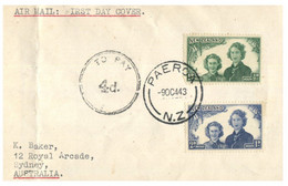 (UU 17) New Zealand Cover Posted To Australia - Underpaid - 1943 - Posted To NSW (postage To Pay 4 D Marking) - Cartas & Documentos