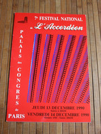 Programme De Spectable 7e Festival National De L'accordéon 1990 - Manifesti & Poster