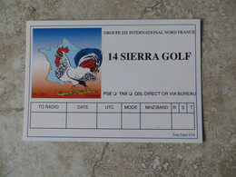 Carte QSL FRANCE - Groupe DX Sierra Golf Coq Gaulois - Vierge - CB