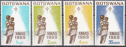 Botswana 1969 Michel 54 - 57 Neuf ** Cote (2002) 1.00 Euro Noël Mère Avec Enfant - Botswana (1966-...)