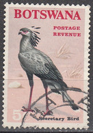 Botswana 1967 Michel 23 O (2002) 0.20 Euro Oiseau Messager Sagittaire Cachet Rond - Botswana (1966-...)