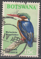 Botswana 1967 Michel 26 O (2002) 4.60 Euro Oiseau Martin-pêcheur Huppé Cachet Rond - Botswana (1966-...)