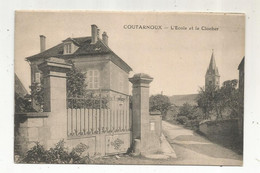 Cp , 89 ,COUTARNOUX ,l'école Et Le Clocher , écrite 1938 - Other & Unclassified