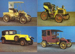Lot De 4 Cartes  RENAULT Voitures  -  Original Musée National Automobile De Mulhouse   Cartes Postales - Turismo