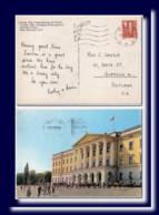 1967 Norway Norge Norwegen Postcard Oslo Mailed To Scotland Ak - Storia Postale