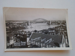 D182081 Australia SYDNEY   Harbour Bridge - Greetings From Sydney   PU 1952  Stamp Platypus   Sent To Hungary - Sydney