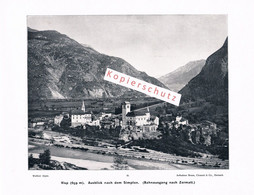 026-2 - Braun, Clement Visp Simplon Bergdorf Berge Druck1904!! - Non Classés