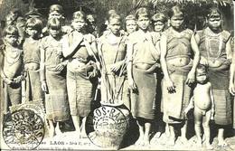 Sur CPA "Femmes" Cachet De  LAOS-BASSAC -1910 - - Lettres & Documents