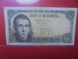 ESPAGNE 5 PESETAS 1951 Circuler - 5 Pesetas