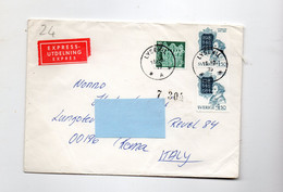 5CRT24 - SVEZIA , Lettera Espresso Lysekil 15/10/1979 Per L' Italia - Storia Postale
