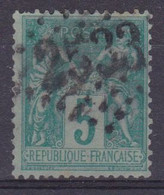 FRANCE - CACHET JOUR DE L'AN GC 2533 SUR 75 TYPE SAGE COTE 20 EUR - Used Stamps