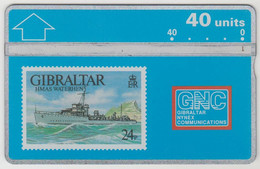 GIBRALTAR - HMAS Waterhen, 40 U, 1993,CN:306A,  Tirage 20.000, Used - Gibraltar