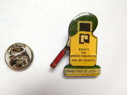 Beau Pin's Pins ,  Parfum , Eau De Toilette Sport De Paco Rabanne , Tennis , Grand Prix De Lyon 91 - Parfums