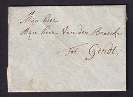 DDZ 825 - Lettre Précurseur 1770 - MAERCKE (MARKE) Vers GENDT - Signée Pepersack , Pastoor In Maercke - 1714-1794 (Oesterreichische Niederlande)