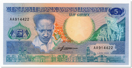 SURINAME,5 GULDEN,1986,P.130a,UNC - Surinam