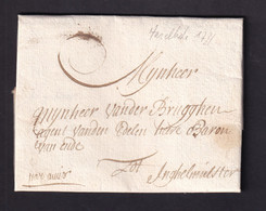 DDZ 829 - Lettre Précurseur 1728 - HARELBEKE Vers INGHELMUNSTER - Signée Van Cazele - Manuscrit Par Amis - 1714-1794 (Pays-Bas Autrichiens)