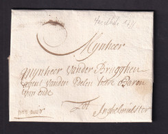 DDZ 829 - Lettre Précurseur 1728 - HARELBEKE Vers INGHELMUNSTER - Signée Van Cazele - Manuscrit Par Amis - 1714-1794 (Austrian Netherlands)