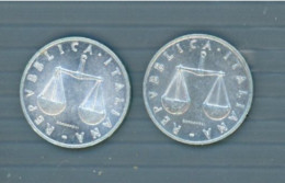 °°° Italia N. 286 - 1 Lira 1954 - 1 Lira 1956 Bellissime °°° - 2 Liras