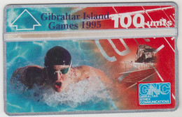 GIBRALTAR - Gibraltar Island Games, 100 U, 01/95, CN:505L,  Tirage 4.000, Used - Gibilterra