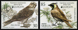 2021 Serbia, Europe, CEPT, Endangered Fauna, Birds, 2 Stamps, MNH - Eagles & Birds Of Prey