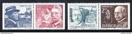 SWEDEN 1980 Nobel Prizewinners MNH / **.  Michel 1129-32 - Unused Stamps