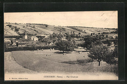 CPA Cerisiers, Vue Generale, Vue Sur L'Église Im Ort - Cerisiers