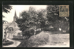 CPA Cerisiers, Les Promenades, L`Eglise - Cerisiers