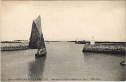 CPA St-VAAST-la-HOUGUE Barque De Peche Sortant Du Part (152896) - Saint Vaast La Hougue