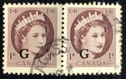 Canada - P5/45 - (°)used - 1956 - Michel 46 - Koningin Elizabeth II - Surchargés