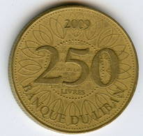 Liban Lebanon 250 Livres 2009 KM 36 - Líbano