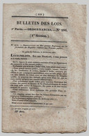 Bulletin Des Lois N°286 1834 Travaux Publics/Ampère Jean-Jacques/Rimbaud Brignoles/Bulles D'institution Canonique - Décrets & Lois