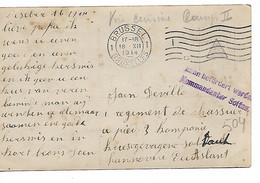 REF4642/ CP-PK Joyeux Noël C.BXL 18/12/1914 > PDG-POW Soltau Voir Cuisine Camp II Censure Kommandantur Soltau - Prigionieri