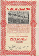 CONGOMANE - SOCIETE CONGOLAISE A RESPONSABILITE LIMITEE - PART SOCIALE -ANNEE 1944 - Africa