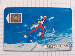 F205A Ski De Fond 50U SC5an 6 5 Numéros Noirs 35636 11/91 - Olympic Games