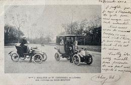 Automobile De Marque DE DION BOUTON - Mademoiselles NICLOUX ET CHOINSKA De L’opéra - Artiste Célébrité - Voiture Auto - Turismo