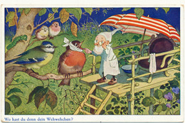 F. BAUMGARTEN - Gnome, Nain, Lutin, Oiseaux - Baumgarten, F.