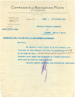 COMPAGNIE DE NAVIGATION MIXTE  COMPAGNIE TOUACHE 07/1934 DOMMAGES SUR AUTO PANHARD ET LEVASSOR  SUR LE EL MANSOUR - 1900 – 1949