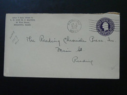 Entier Postal Stationery Reading 1939 Boston USA Ref 69391 - 1921-40