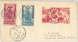 45072  - MARTINIQUE -  POSTAL HISTORY: COVER To USA 1947 - Lettres & Documents