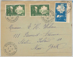 45069   MARTINIQUE -  POSTAL HISTORY: COVER From SCHDELCHER To USA 1947 - Lettres & Documents