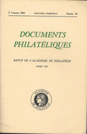 ACADEMIE DE PHILATELIE DOCUMENTS PHILATELIQUES N° 42 + Sommaire - Otros & Sin Clasificación