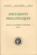 ACADEMIE DE PHILATELIE DOCUMENTS PHILATELIQUES N° 44 + Sommaire - Sonstige & Ohne Zuordnung