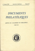 ACADEMIE DE PHILATELIE DOCUMENTS PHILATELIQUES N° 60 + Sommaire - Other & Unclassified