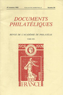 ACADEMIE DE PHILATELIE DOCUMENTS PHILATELIQUES N° 94 + Sommaire - Otros & Sin Clasificación