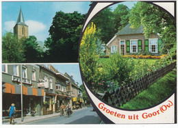 Groeten Uit Goor (Ov.) - Winkelstraat 'Hemmink', 'De Zwaan', Kerk, Boerderij  - (Holland) - Goor