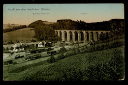 AK/CP Bahnhof Hetzdorf Flöha  Oederan   Gel/circ. Ca 1910   Erhaltung/Cond. 2-  , 1 Cm Einriss Links Nr. 01351 - Floeha