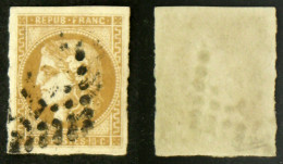 N° 43B 10c Bistre-jaune TB Oblit Cote 110€ - 1870 Emission De Bordeaux