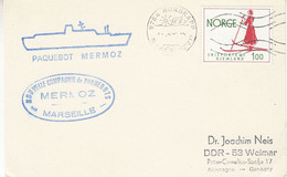 Norway 1967 Card Ship Mail Paquebot Mermoz Ca Kingsbay, Ca Nordkapp 75 (53210B) - Briefe U. Dokumente
