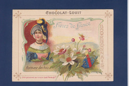 Chromos > Chocolat > Louit Fleurs De France Provinces Texte Explicatif Au Dos + Publicité Bourbonnais - Louit