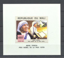 Mother Teresa, Saint From India, Religion, Peace, Nobel Prize, MNH MALI - Madre Teresa